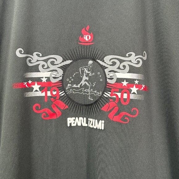 Pearl Izumi Tee Shirt Mens Large Gray 1950 Graphic Short Sleeve Crew Neck - Picture 3 of 7
